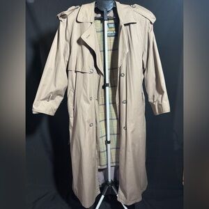 London Fog Beige and Plaid Jacket